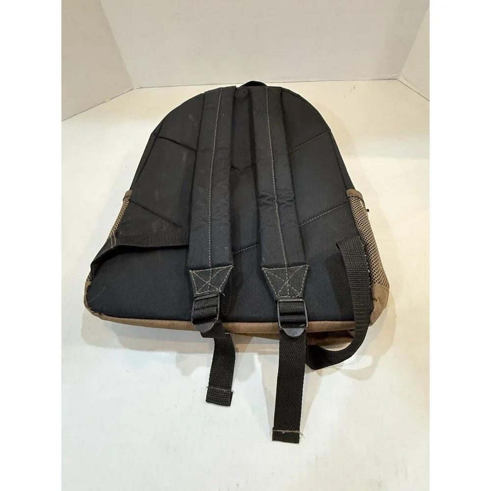 Vintage High Trails Hiking Backpack Brown Black Front Cargo Pockets Outdoor Pack